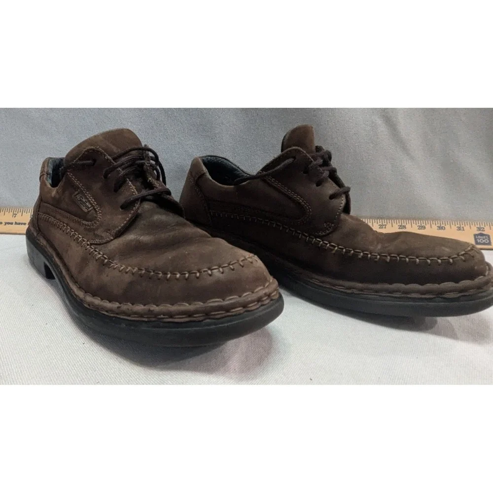 Josef Seibel Moc Toe Derby Men 44 Brown Good Leather Casual Comfort Shoes